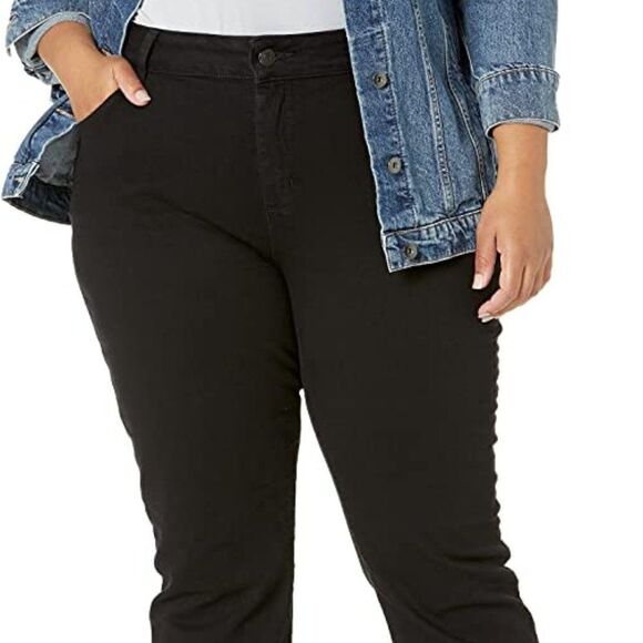 Lee Riders Classic Fit Distressed Hem Black Jeans Size 22 - Picture 1 of 2